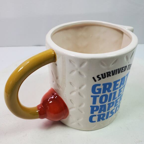 Vintage Spencer Gifts Coffee Mug Toilet Paper Plunger 4.5 Inch Tall - Picture 5 of 7